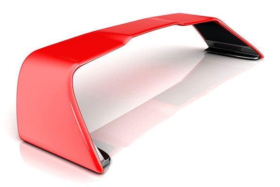 red spoiler for sports car